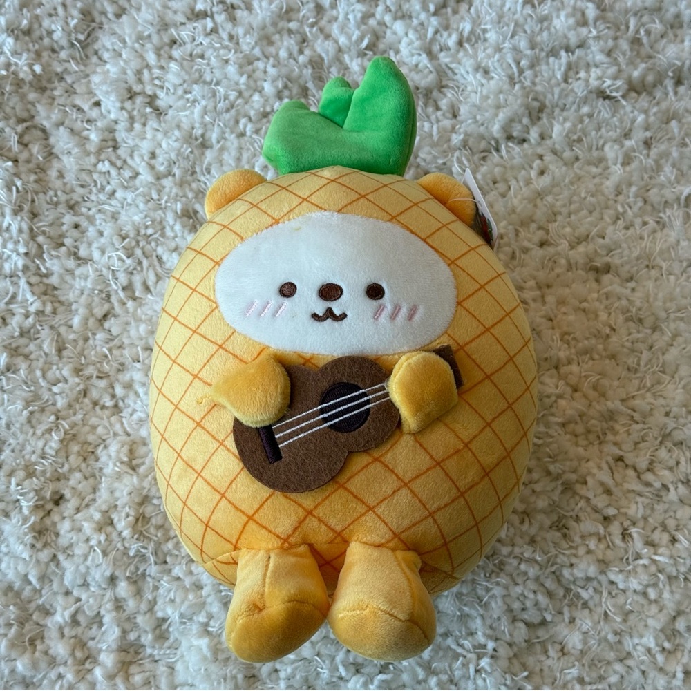 Hawaiian Pineapple Plush with Ukulele
